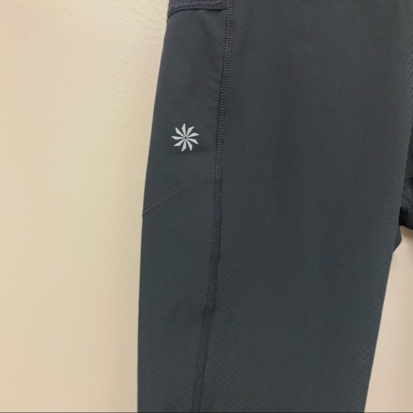 Athleta black stretchy running cropped capris - Picture 3 of 7